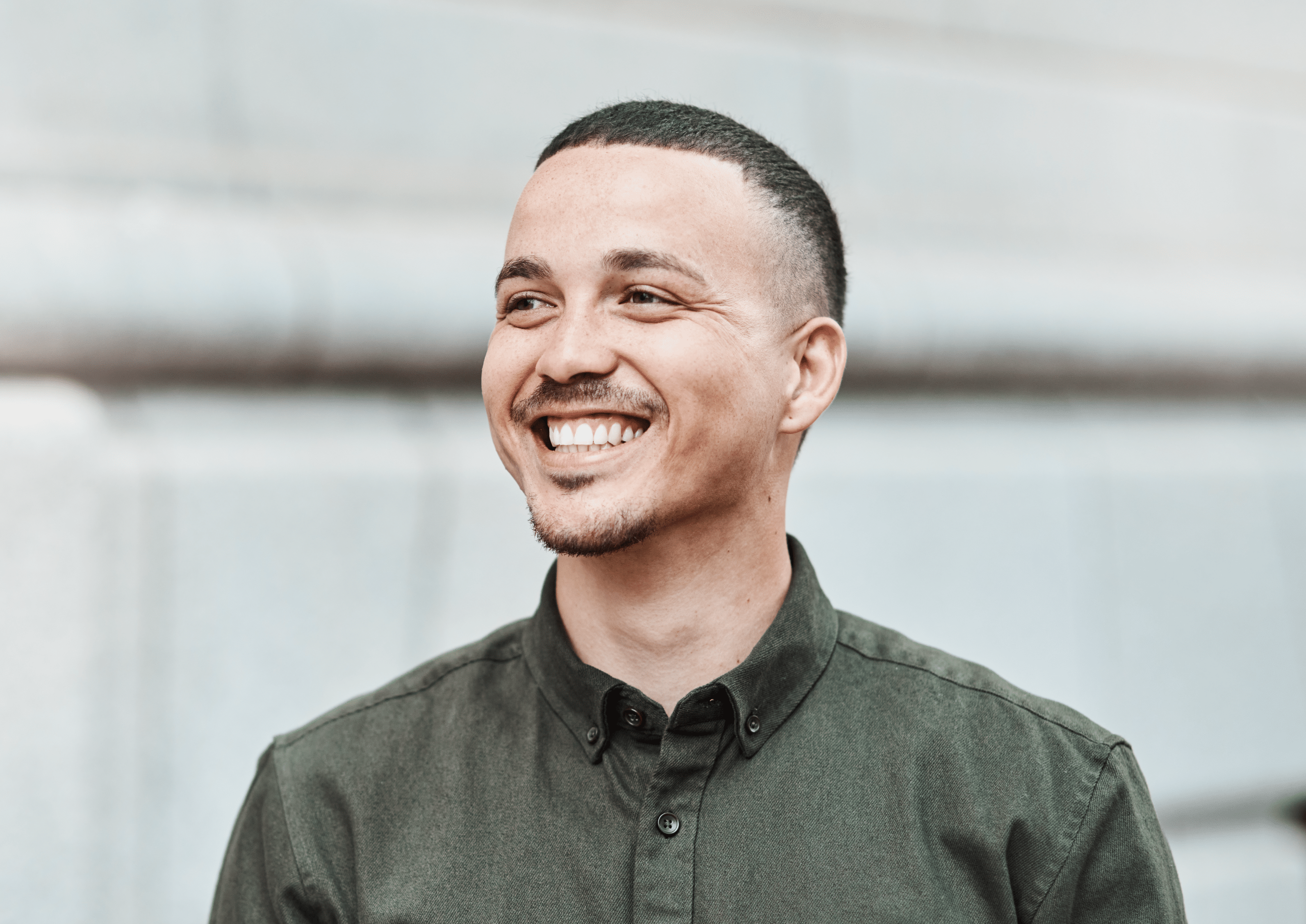 man smiling at everlasting dental care