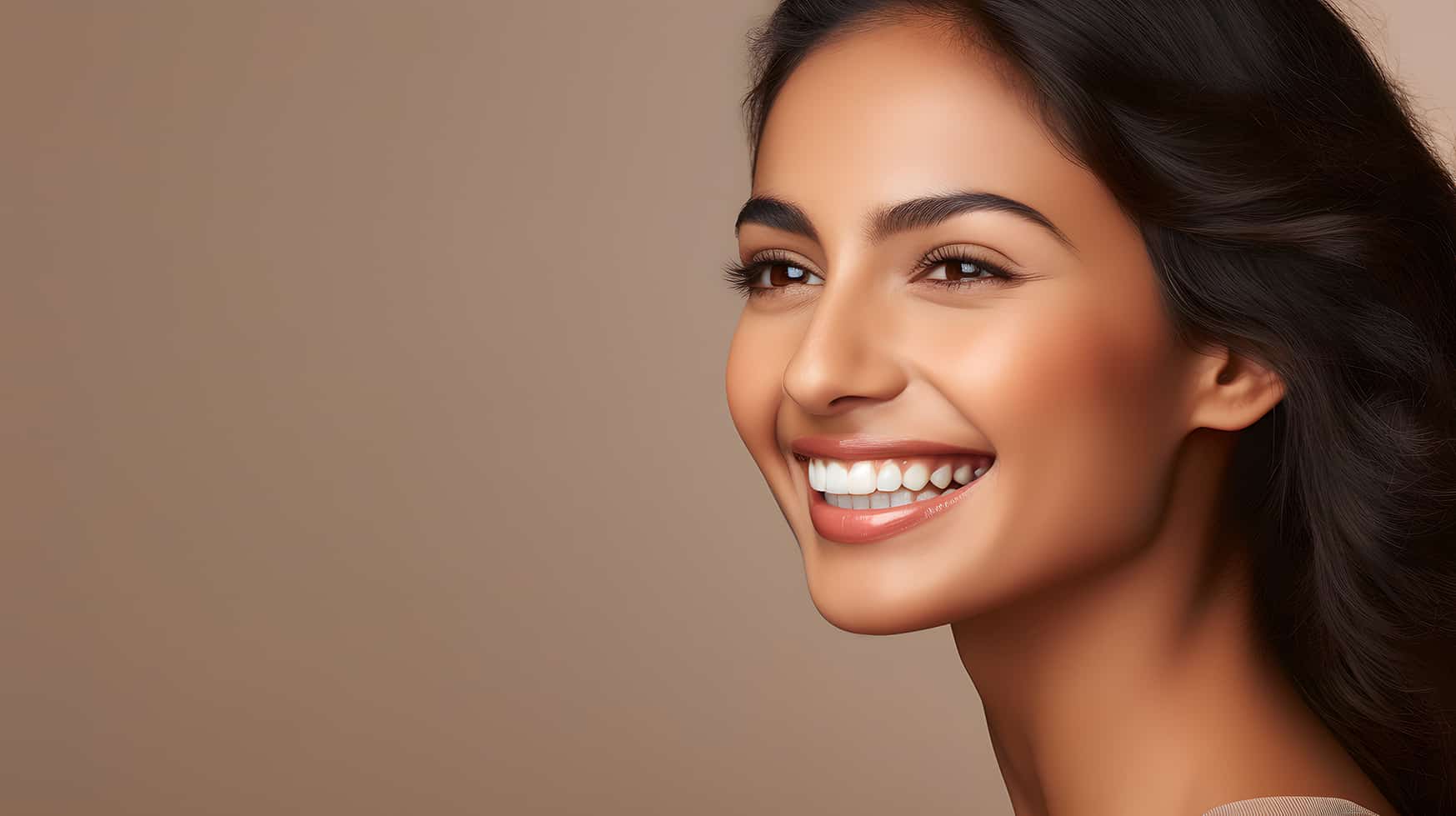 woman smiling showing cosmetic dentistry