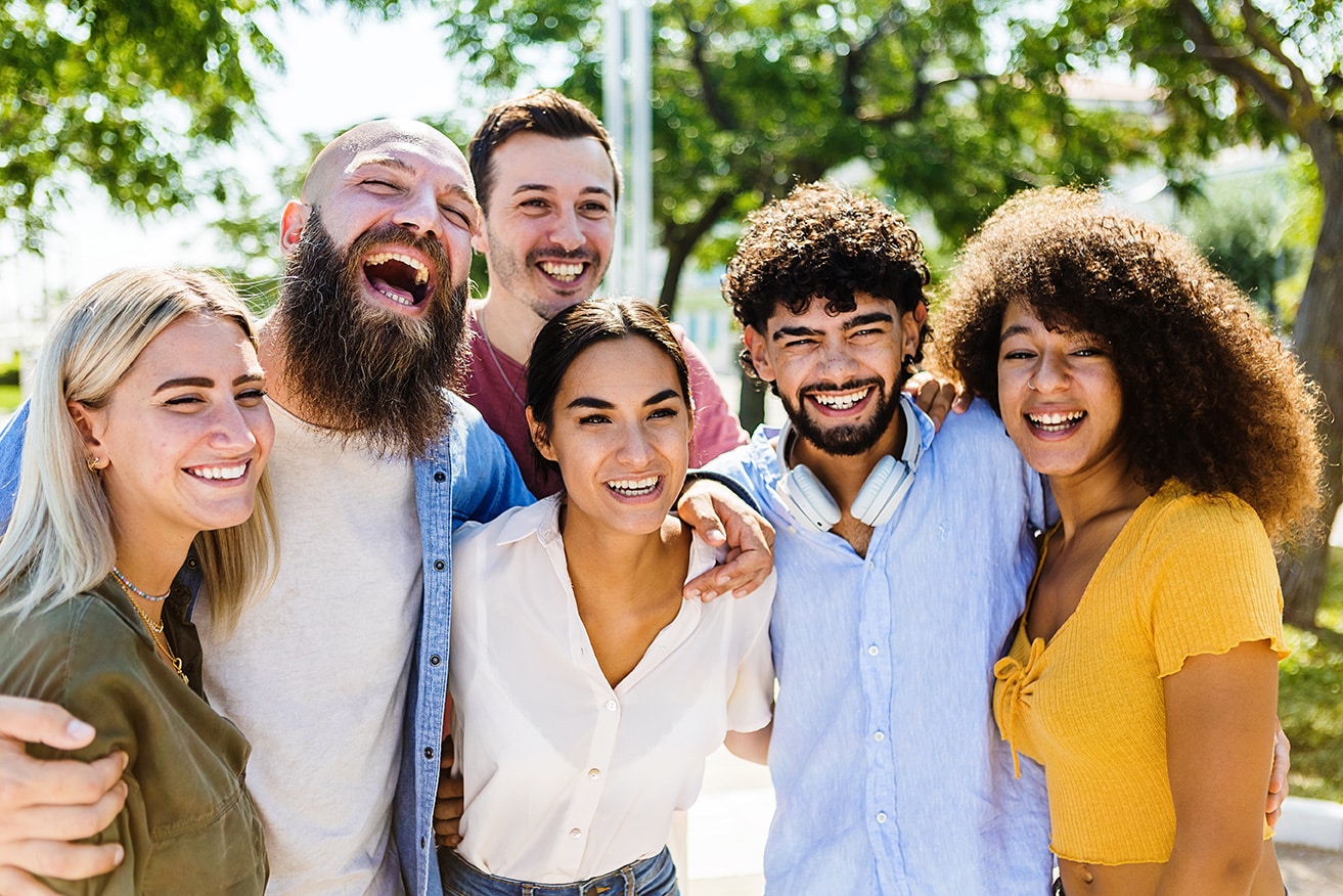 group of people laughing in Falls Church, VA