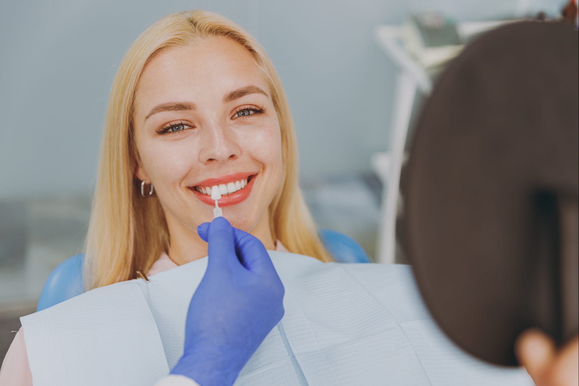 patient getting amazing smile makeover services at Everlasting Dental Care in Falls Church VA